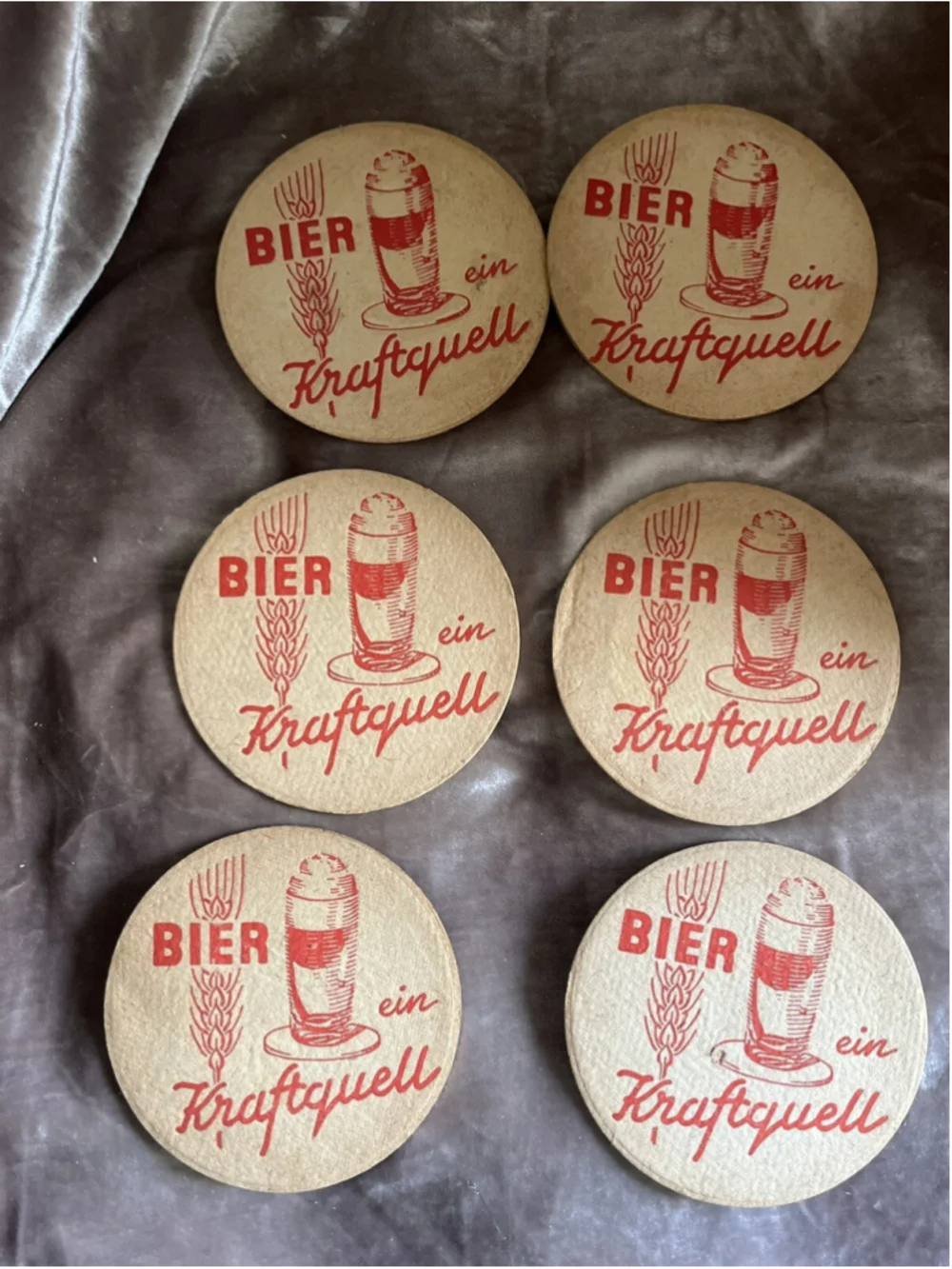 Vintage DAINZER AFTIEN-BIERBRAUEREI Cardboard Coaster COLLECTIBLE 6 TOTAL , SEE